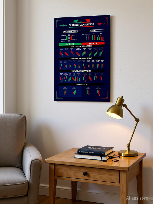 (Pack of 5) Stock Market Chart Patterns Poster, Trading Charts Poster, Trading Setup (Size 8x12 cm) Multicolor A4 Paper Print(12 inch X 8 inch)