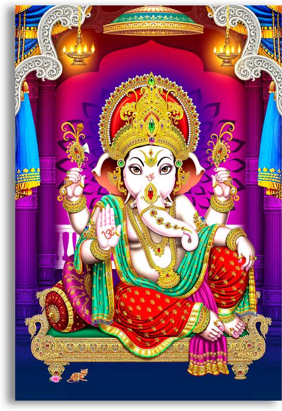 Ganesh Photo Poster God Photo Religious Poster For Pooja Room Office