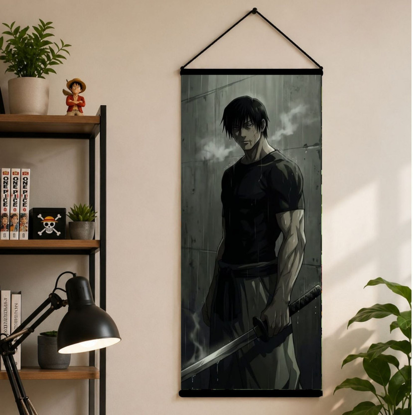Toji Toji Fushiguro Sword Rain Dark Aesthetic Jujutsu Kaisen Fabric Wall Scroll Poster Anime Room Decor 3D Poster(30 inch X 12 inch, ROLLED) - Flipkart Deal