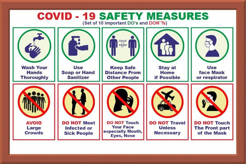 COVID-19 Safety Measures Poster – 10 Important Do’s & Don’ts – Large 36x24 Inches Star Flex Wall Display – Workplace & Public Area Awareness. Paper Print(36 inch X 24 inch, Rolled)
