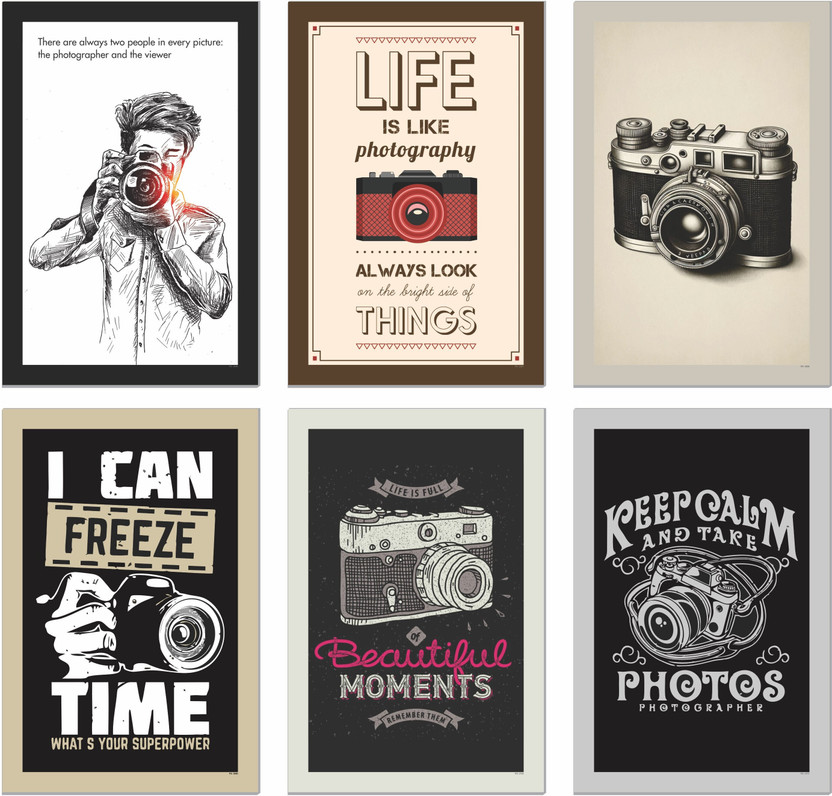 Photography Poster, Camera Wall Decor, Photography Quotes Poster For Room Decoration, Posters for Photo Studio Fine Art Print(18 inch X 12 inch, Rolled)