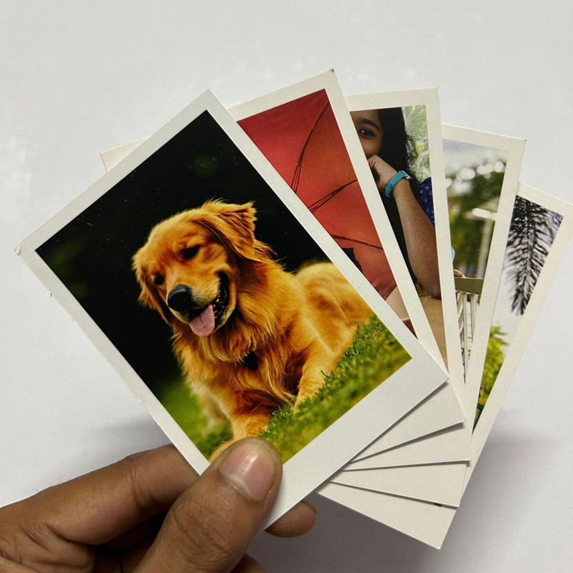 Custom Mini Photo Prints (Set of 9) | Personalized Polaroid Style Pictures | High Quality Glossy Finish Paper Print(4 inch X 3 inch, Pack of 9)