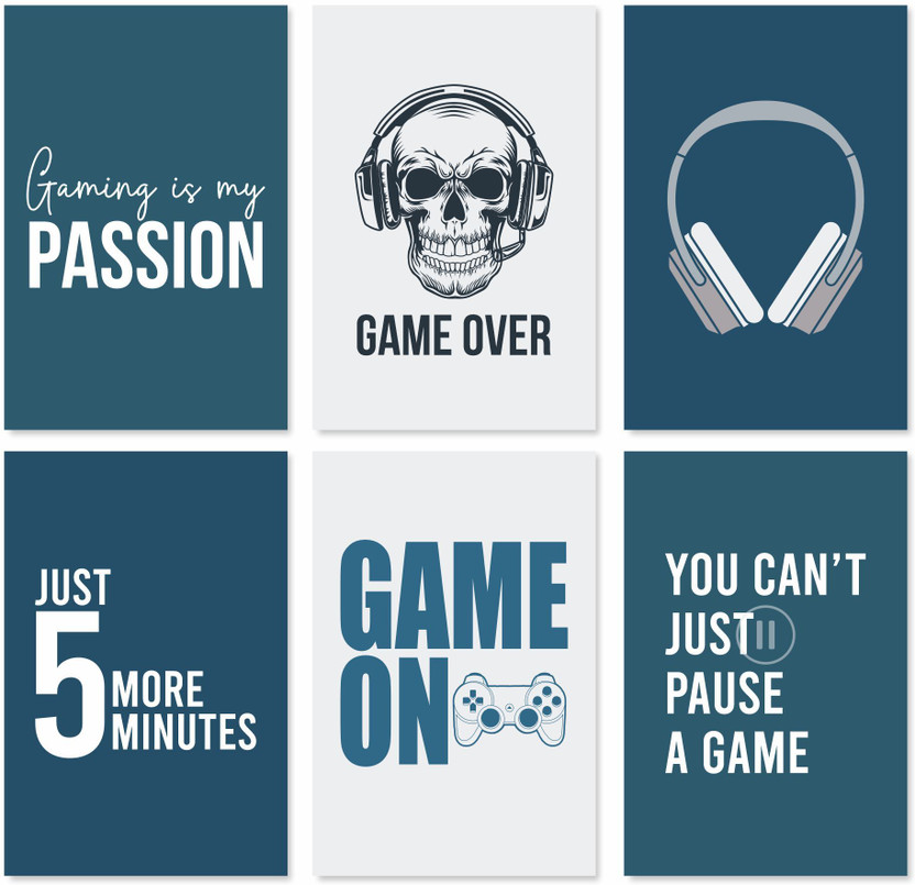 Premium HD Gaming Poster for Gamers | Large 8.2 x 11.5 Inch Collectible Wall Art | Ultra-Thick 300 GSM Art Card | Vibrant HD Glossy Print for Gaming Room, PC Setup, Study Desk & Bedroom Decoration Pack of 6 Photographic Paper(11.5 inch X 8.2 inch, Rolled)