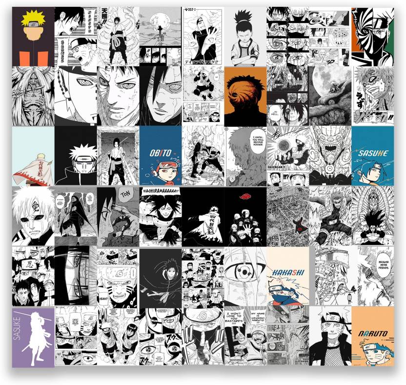 set of 54 naruto poster for room anime wall poster for room(size_6x4 ...