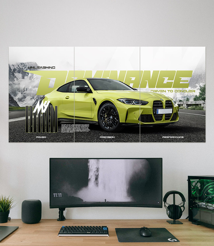 BMW BMW M4 Competition #01 Wall Poster | BMW M4 Sports Car Poster | BMW M4 Competition Wall Art | Luxury Performance Car Poster | Car Lover Room Decor for Bedroom, Garage, Office & Gaming 3D Poster(12 inch X 9 inch, A4, Split posters, Split Wall Poster, wall poster, Posters for wall) - Flipkart Deal