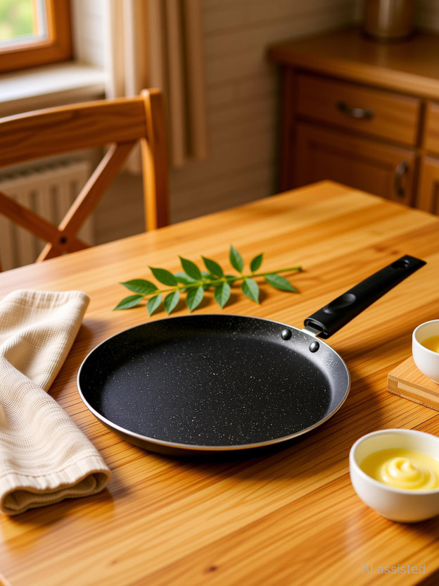 Supreme Cookware Induction Base Non Stick Dosa Tawa 26 cm diameter(Aluminium, Non-stick, Induction Bottom)
