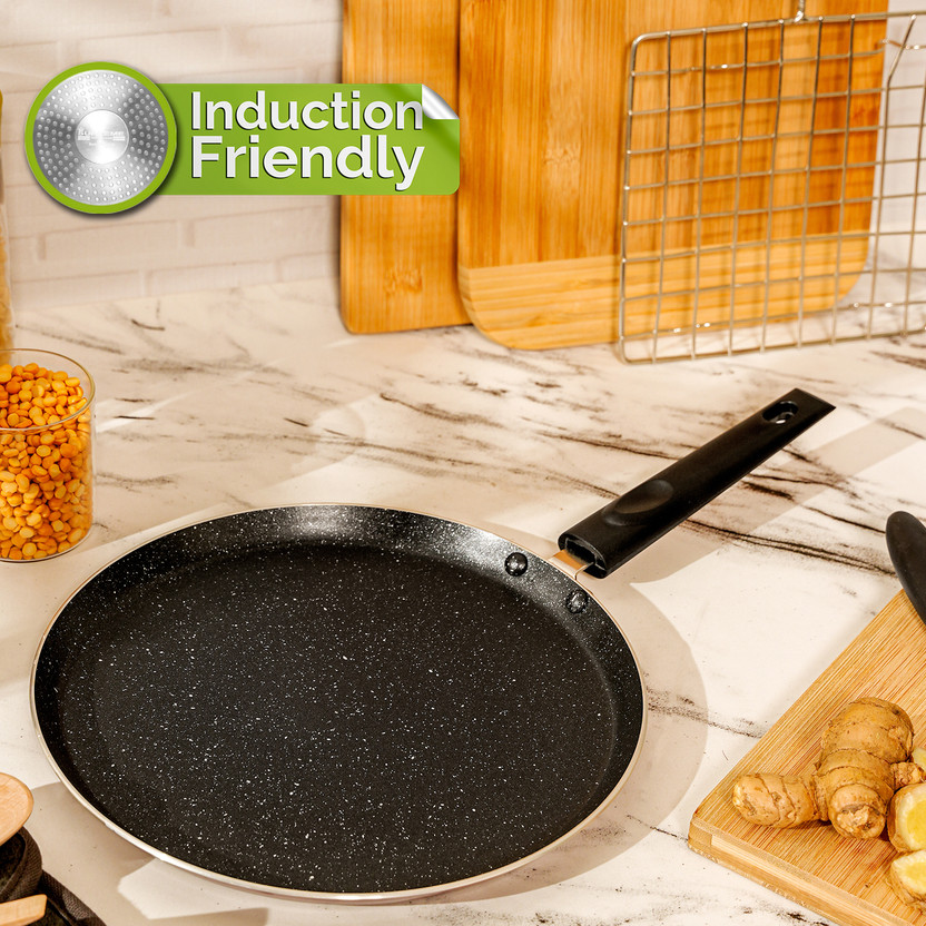 Supreme Cookware Induction Base Non Stick Dosa Tawa 26 cm diameter(Aluminium, Non-stick, Induction Bottom)