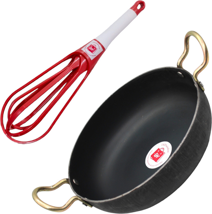 LAZYwindow LAZYwindow Traditional Iron Deep Bottom Kadhai 20 cm diameter 1.2 L capacity(Iron, Induction Bottom) - Flipkart Deal