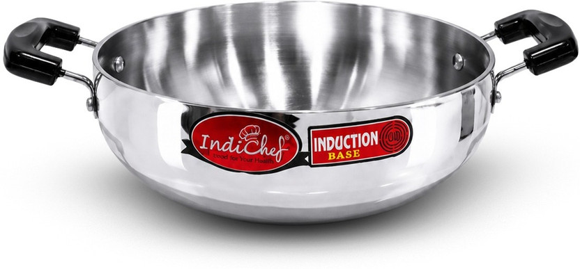 IndiChef IndiChef Aluminium induction friendly| 24 Months Warranty Kadhai 20 cm diameter 1.6 L capacity(Aluminium, Non-stick, Induction Bottom) - Flipkart Deal