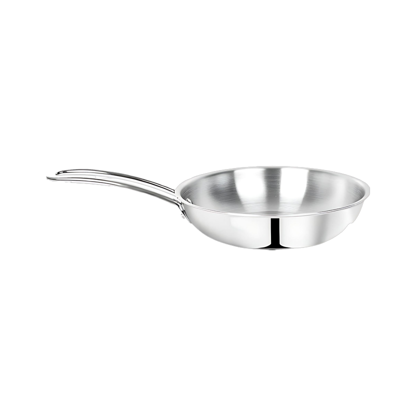 Classic Essentials Triply Fry Pan, 3 Layer Stainless Steel Fry Pan 22 cm diameter 1.2 L capacity(Triply, Stainless Steel)