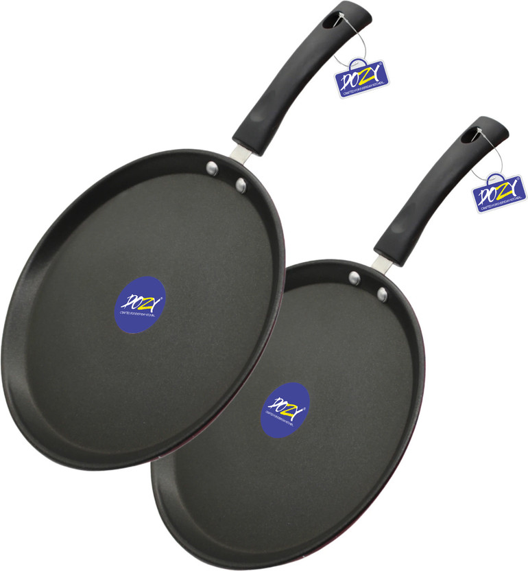 Dozy Premium Quality Nonstick Pack of 2 Tawa 24 cm diameter(Hard Anodised, Non-stick, Induction Bottom)
