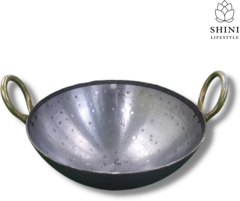 VeerEnterprises Ms (IRON) Kadhai 23 cm diameter 1.25 L capacity(Iron)