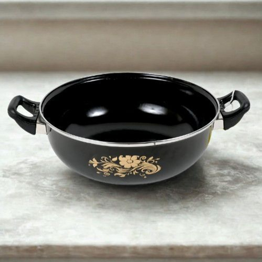 SIWAAN CookPro 24 Kadhai 28 cm diameter 4 L capacity(Cast Iron, Non-stick, Induction Bottom)