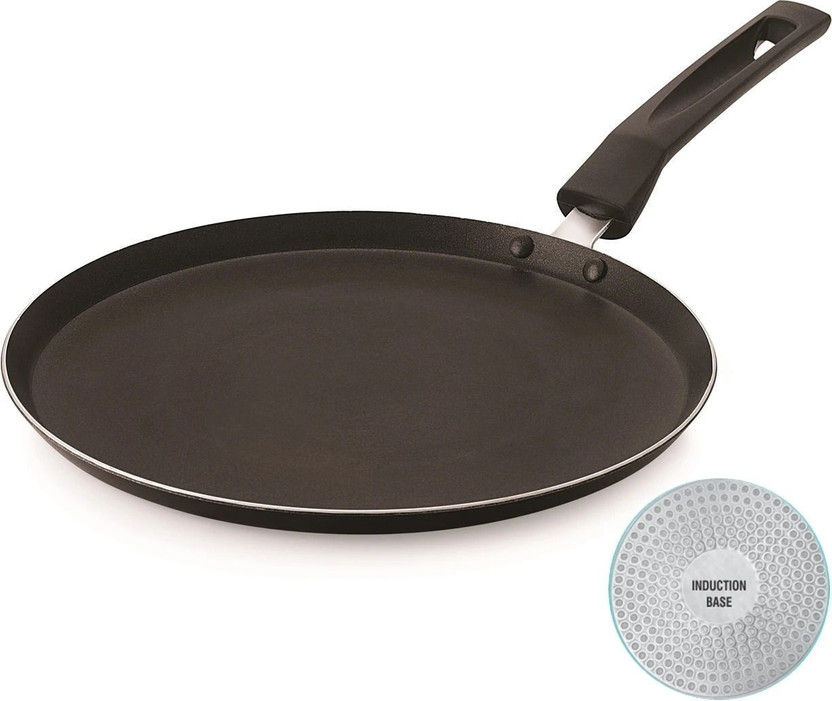 paasapahce 27cm Non stick Dosa Tawa Induction & Gas stove Compatible Tawa 27 cm diameter(Aluminium, Non-stick, Induction Bottom)