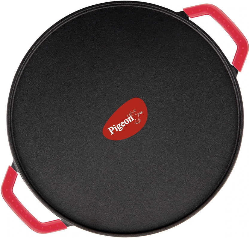 Pigeon Pre Seasoned Cast Iron (15181/19002174) Flat Dosa Tawa 30 cm diameter(Cast Iron, Induction Bottom)