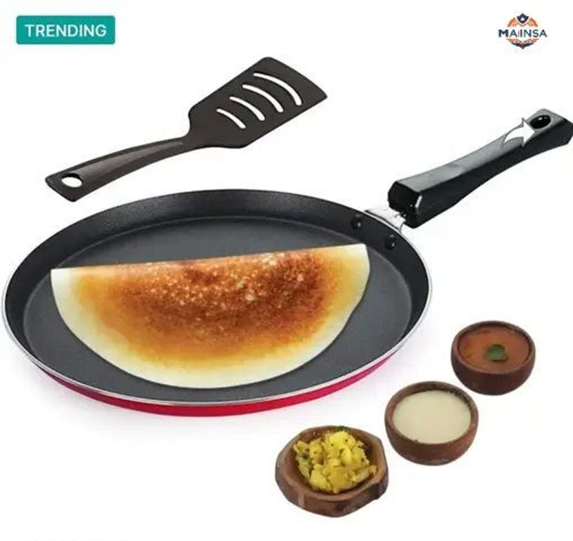 Mainsa Dosa Pan Tawa Non Stick Making For Comfortable Dosa. Tawa 26 cm diameter(Aluminium, Non-stick)