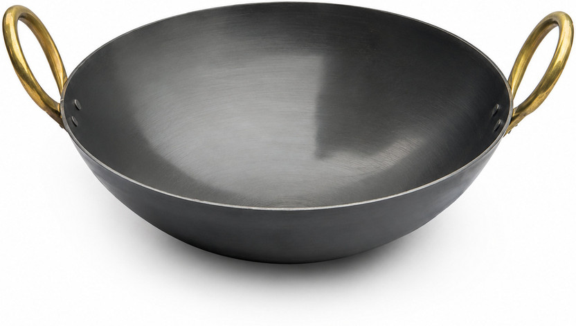 Eshop Heavy Iron Kadhai | Traditional Lohe ki Kadhai | Iron Kadai for Cooking Kadhai 16.5 cm diameter 1.5 L capacity(Iron)