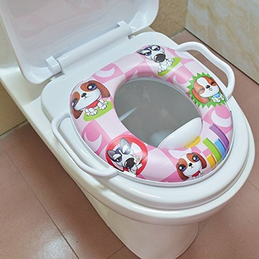 Luckypot Portable Baby/Kids Soft Padding Potty Training Toilet Lavatory Seat with Handles Potty