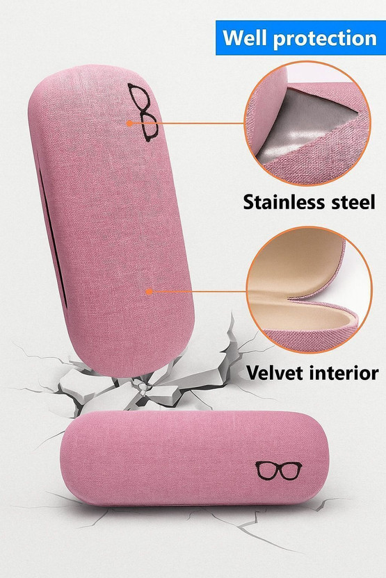 Jaxz Eyewear Premium Fabric Hard Shell Eyeglass Case with Fabric Finish - JAXZ Collection Pouch(Pack of 2)