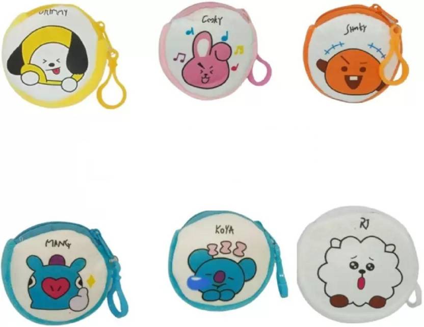 mayureshcollection BTS BT21 circle Cute Cartoon pouch,coin purse mini  keycase,candy box Coin Purse multicolor - Price in India 