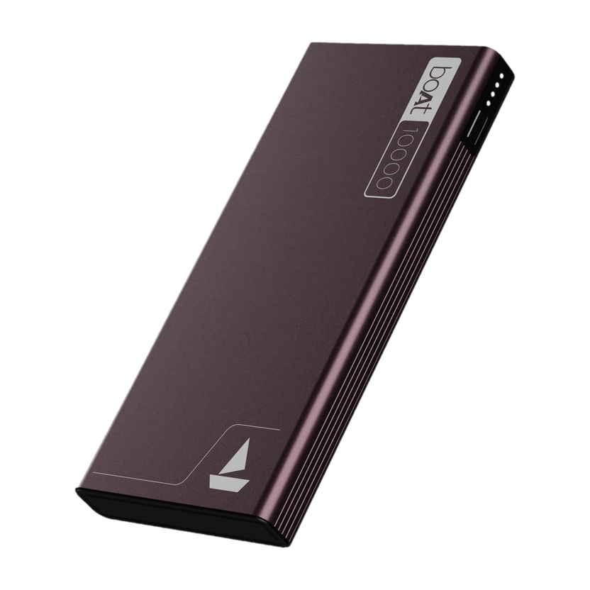 boAt 10000 mAh 22.5 W Slim Pocket Size Power Bank(Burgundy, Lithium Polymer, Fast Charging, Quick Charge 3.0 for Mobile, Tablet, Earbuds)