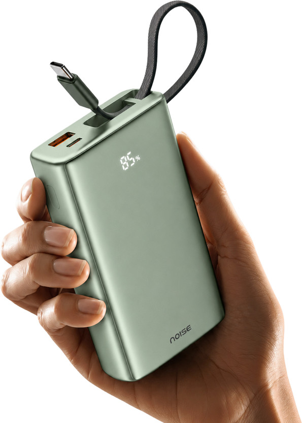Noise 20000 mAh 45 W Compact Pocket Size Power Bank(Green, Lithium Polymer, Fast Charging for Mobile, Earbuds, Smartwatch, Smartband, Speaker, Tablet, Laptop, Trimmer)