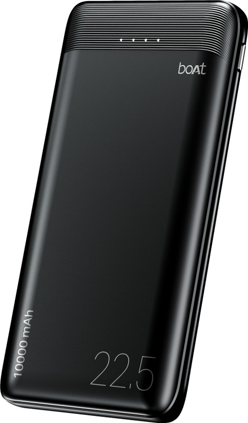 boAt 10000 mAh 22.5 W Power Bank(Phantom Black, Lithium Polymer, for Laptop, Mobile, Speaker, Tablet)