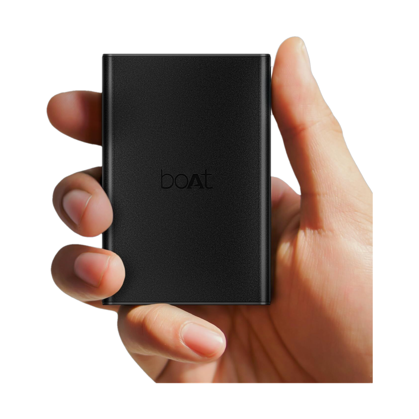 boAt 10000 mAh 22.5 W Compact Pocket Size Power Bank(Carbon Black, Lithium Polymer, Fast Charging, Quick Charge 3.0 for Laptop, Mobile, Tablet, Speaker)