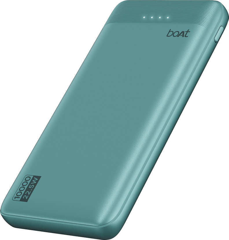 boAt 10000 mAh 22.5 W Slim Pocket Size Power Bank(Cerulean Blue, Lithium Polymer, Quick Charge 3.0, Fast Charging for Mobile)
