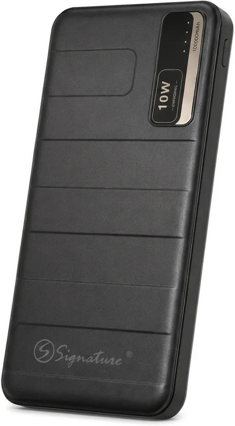 Signature Signature 10000 mAh 10 W Slim Pocket Size Power Bank(Black, Lithium-ion, Fast Charging for Earbuds, Mobile, Smartwatch, Smartband, Tablet, Trimmer) - Flipkart Deal