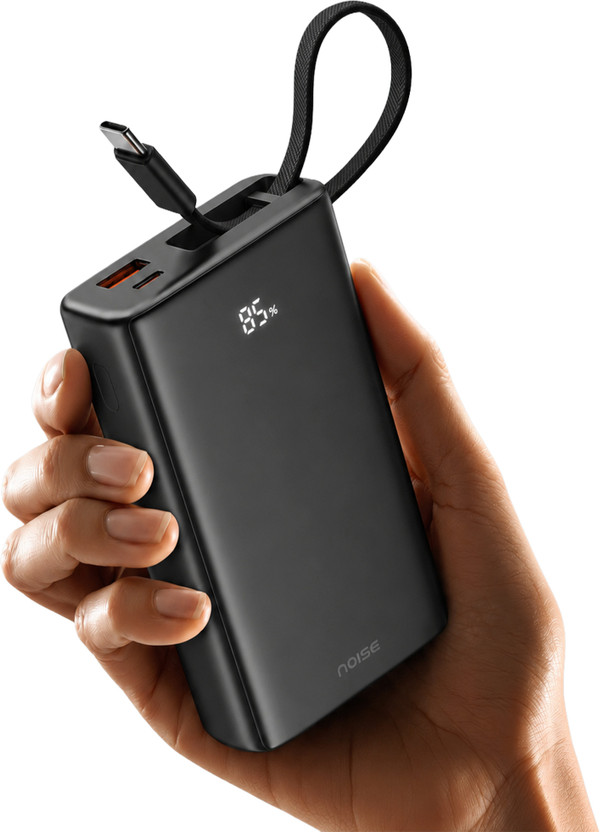 Noise 20000 mAh 45 W Compact Pocket Size Power Bank(Onyx, Lithium Polymer, Fast Charging for Mobile, Earbuds, Smartwatch, Smartband, Speaker, Tablet, Laptop, Trimmer)