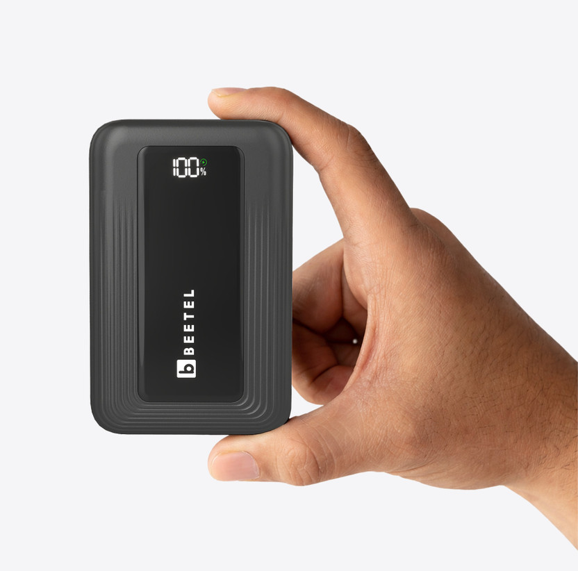 Beetel 20000 mAh 22.5 W Nano Pocket Size Power Bank(Black, Lithium Polymer, Fast Charging for Mobile, Tablet, Smartwatch, Earbuds, Speaker)