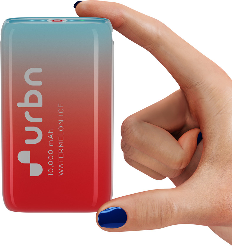 URBN 10000 mAh 20 W Nano Pocket Size Power Bank(Watermelon Ice, Lithium-ion, Fast Charging for Mobile, Speaker, Tablet, Earbuds)