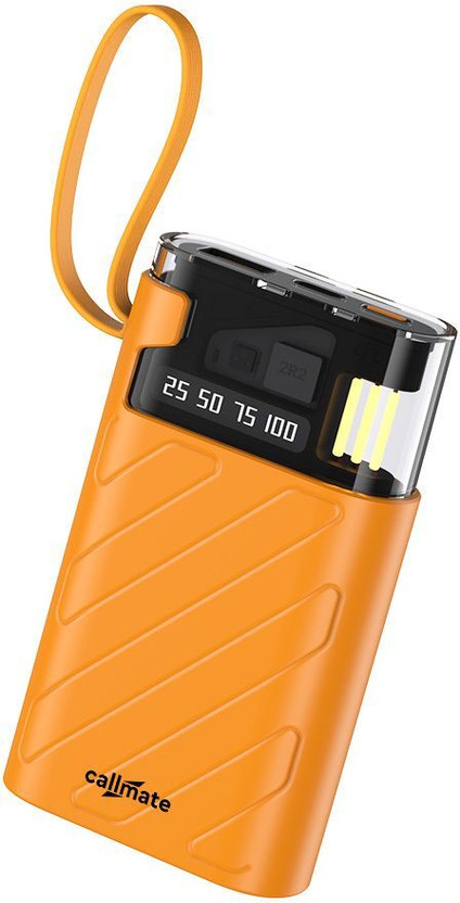 Callmate 10000 mAh 23 W Power Bank(Yellow, Lithium Polymer, Fast Charging, Quick Charge 3.0, Power Delivery 3.0 for Mobile, Tablet, Trimmer, Earbuds, Speaker)