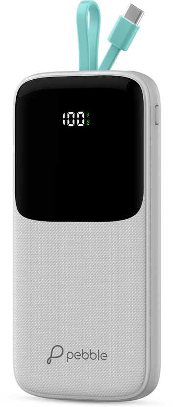 Pebble Pebble 10000 mAh Ultra Compact Pocket Size Power Bank(Grey, Lithium Polymer, Fast Charging for Mobile) - Flipkart Deal