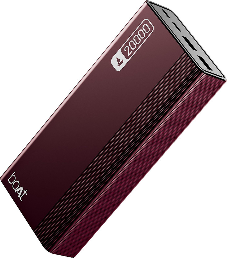 boAt 20000 mAh 22.5 W Compact Power Bank(Wine Red, Lithium-ion, Fast Charging, Quick Charge 3.0 for Mobile, Tablet, Earbuds)