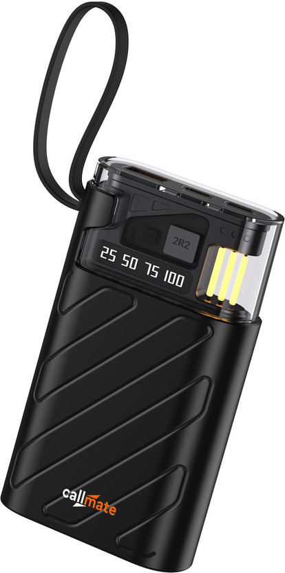 Callmate 10000 mAh 23 W Power Bank(Black, Lithium Polymer, Fast Charging, Quick Charge 3.0, Power Delivery 3.0 for Mobile, Tablet, Trimmer, Earbuds, Speaker)