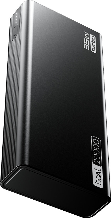 boAt 20000 mAh 35 W Compact Pocket Size Power Bank(Onyx Black, Lithium-ion, Fast Charging, Quick Charge 3.0 for Mobile, Tablet, Earbuds)