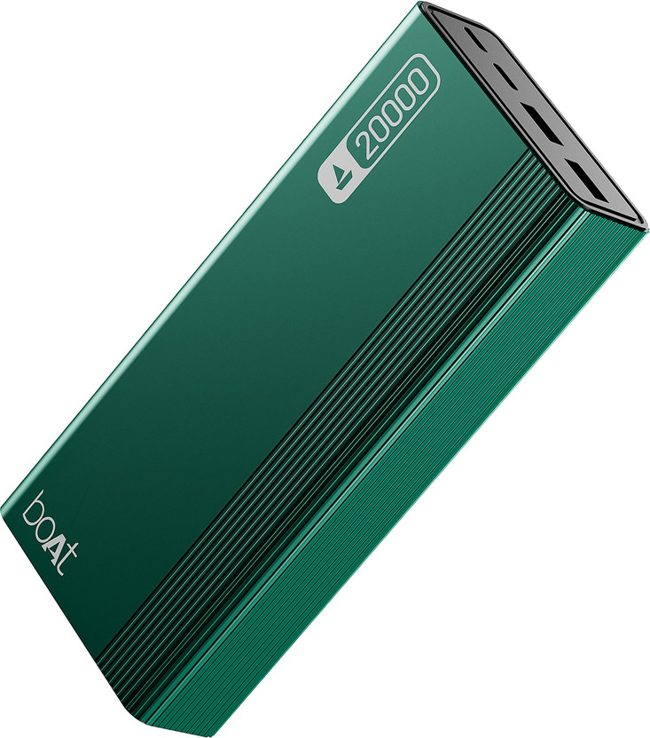 boAt 20000 mAh 22.5 W Compact Power Bank(Pine Green, Lithium-ion, Fast Charging, Quick Charge 3.0 for Mobile, Tablet, Earbuds)