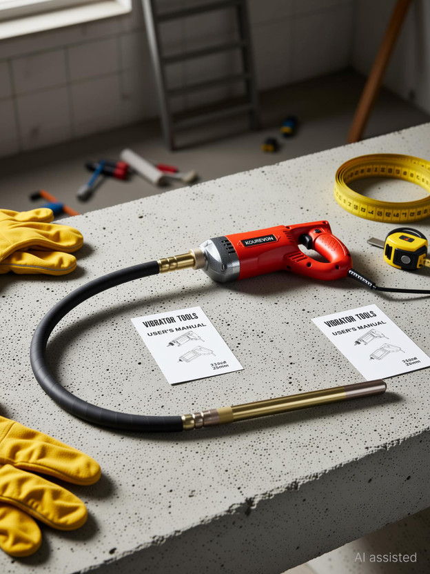 KOUREVON 1400W Heavy duty Concrete Vibrator 13000 VPM 35mm with 5 Feet Needle 1400W Heavy duty Concrete Vibrator 13000 VPM 35mm with 5 Feet Needle Pistol Grip Drill(35 mm Chuck Size)