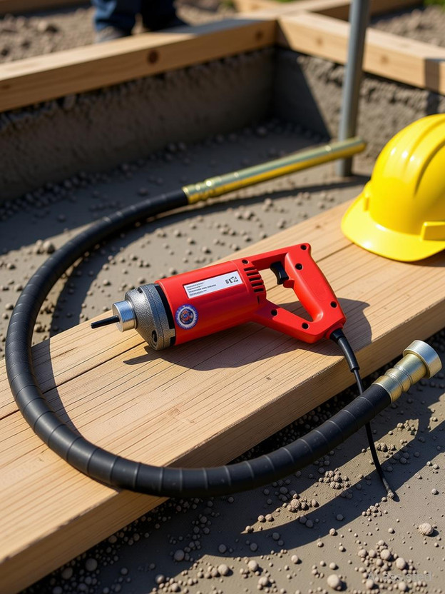 Mass Pro Portable Concrete Vibrator 35MM Concrete Vibrators Electric Cement Soil Mixer with Stick Heavy Duty Remove Air Bubbles and Professional Construction Tools Pistol Grip Drill(35 mm Chuck Size)