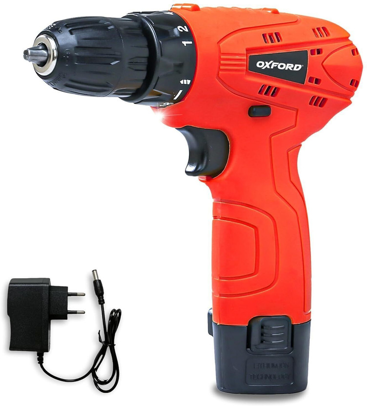 Tomahawk Tomahawk|600 RPM, 24 Nm Torque| 1.5 Ah Battery, LED Light|Wood, Metal & Plastic| O-3750 Cordless Drill(10 mm Chuck Size)