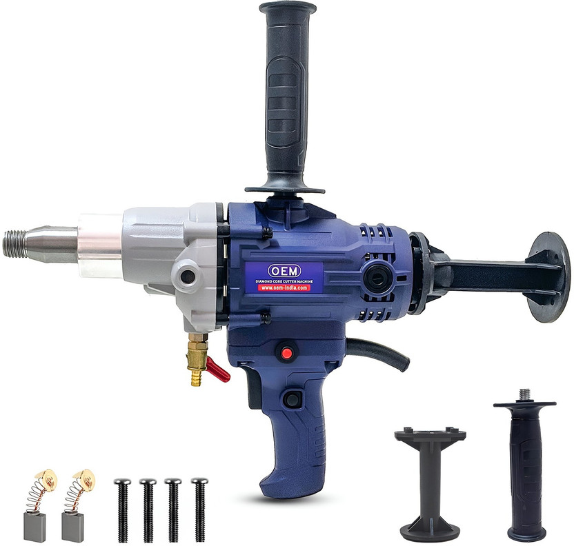 OEM Professional Heavy-Duty Diamond Core Drilling Machine, 2100W, Full Copper Motor Wet & Dry Drilling for Concrete, 2-4 Inch Capacity, 6M Warranty, Diamond core Pistol Grip Drill(120 mm Chuck Size)