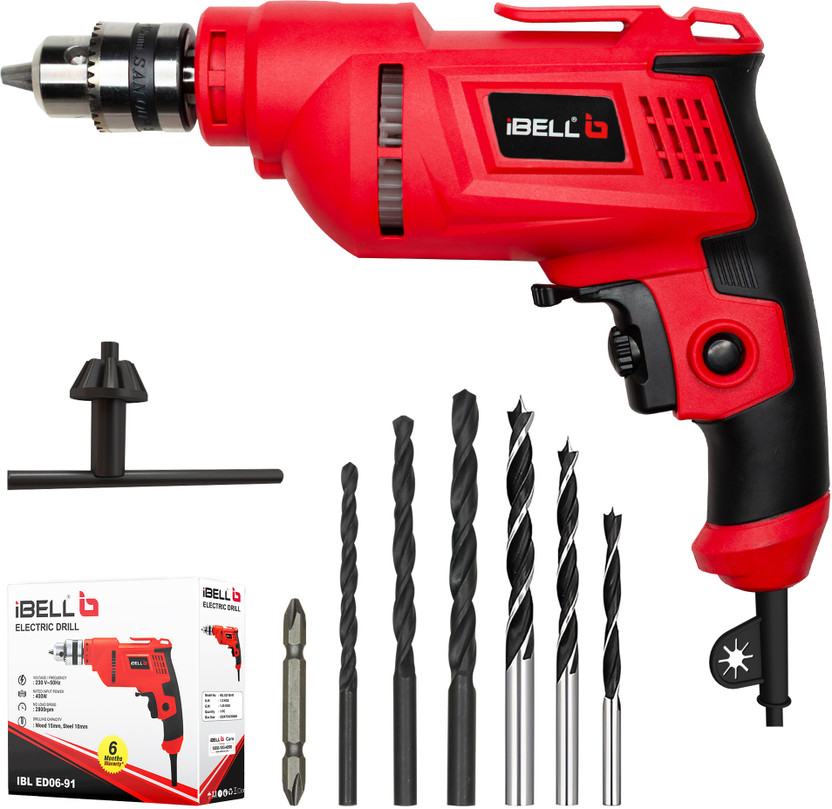 iBELL Electric Drill ED06-91, 2800RPM Pistol Grip Drill(10 mm Chuck Size, 400 W)