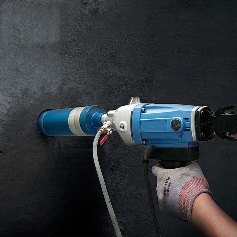 Digital Craft Diamond Core Drill Bit Long Wall Concrete Perforator Masonry Drilling Wet Marble Granite Wall Drilling Pistol Grip Drill(76 mm Chuck Size)