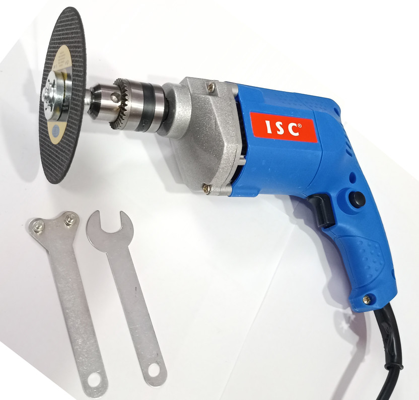 ISC ISC Drill Conevert Kit With 1 Cut-off Blade Cut-off Blade+10mm Electric Drill Machine 100% Copper Winding Pistol Grip Drill(10 mm Chuck Size) - Flipkart Deal