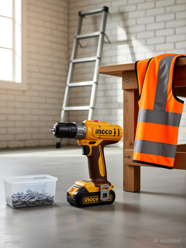INGCO INGCO 12V Cordless Drill Machine, 15+1, 20Nm, Variable Speed, LED, with 2pcs 1.5Ah Batteries and 1 Pcs Cr-V 65mm Bit, Cordless Drill(10 mm Chuck Size) - Flipkart Deal