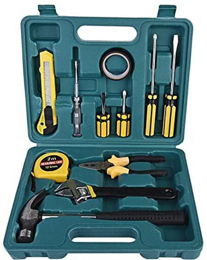 Bhavi Lifestyle 12 in 1 Home Tool Kit Set for Emergency Uses Hand Tool Kit(12 Tools)
