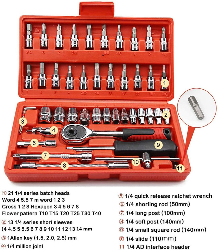 Flisco Hand Tool Kit(46 Tools)