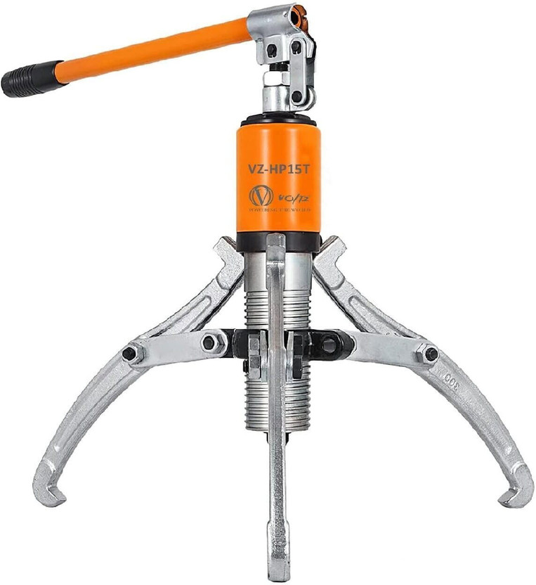 VOLTZ Voltz 15T Hydraulic Gear Puller 3 Jaws Drawing Machine Wheel Bearing Puller Universal Hydraulic Tools 3 In 1 (15 Ton) Hand Tool Kit(5 Tools)